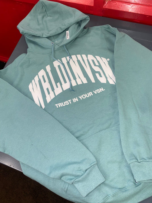 Trust hoodie light teal